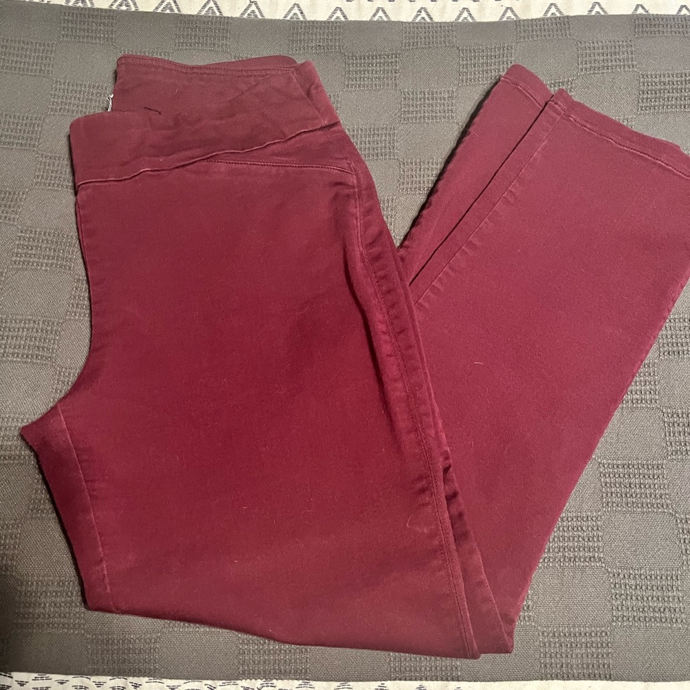 Wine colored Fitted Dress Pants